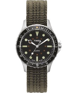 Montre Navi Harbor 38&nbsp;mm Bracelet en tissu Olive/Olive large