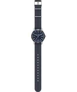 Montre Navi Harbor 38&nbsp;mm Bracelet en tissu Bleu/Bleu large