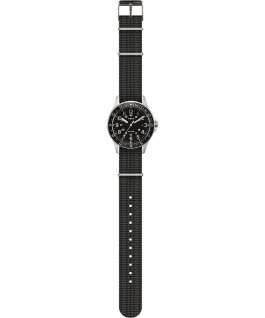 Montre Navi Ocean 38&nbsp;mm Bracelet en tissu Acier inoxydable/Gris/Noir large