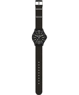 Montre Navi Harbor 38&nbsp;mm Bracelet en tissu Noir/Noir large