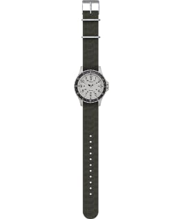 Montre Navi Ocean 38&nbsp;mm Bracelet en tissu &eacute;lastique Acier inoxydable/Vert/Bleu/Noir large