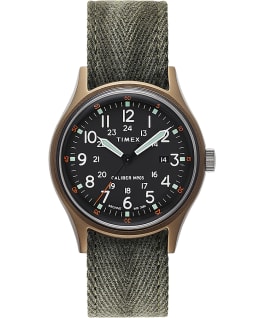 Montre avec bracelet en tissu ArchiveMK1 Aluminum 40&nbsp;mm Vert large