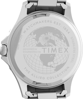Montre Navi XL 41&nbsp;mm Bracelet en acier inoxydable Acier inoxydable/Noir large
