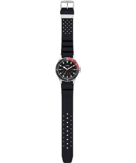 Montre Navi Depth 38&nbsp;mm Bracelet en silicone Acier inoxydable/Noir large
