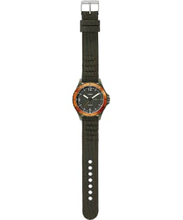 Montre Navi Land 38&nbsp;mm Bracelet en tissu Vert/Vert/Noir large