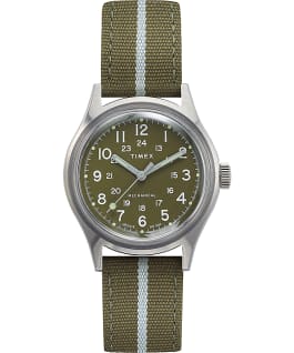 MK1 Mechanical 36mm Fabric Strap Watch Stainless-Steel/Green large