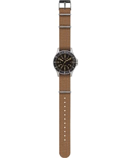 Montre Navi Ocean 38&nbsp;mm Bracelet en tissu Black/Orange large