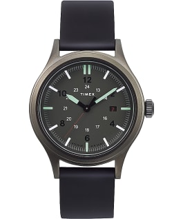 Allied 40mm Silicone Strap Watch for Archive Gunmetal/Black/Green large