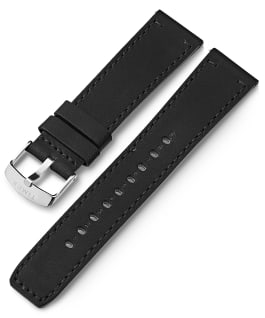 22mm Silver Buckle Quick Release Leather Strap Stainless-Steel large