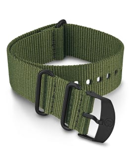 22mm Fabric Slip Thru Double Layer Strap Green large