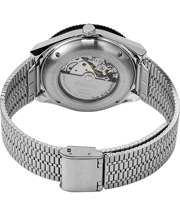 Montre M79&nbsp;Automatic 40&nbsp;mm Bracelet en acier inoxydable Acier inoxydable/Noir/Noir large