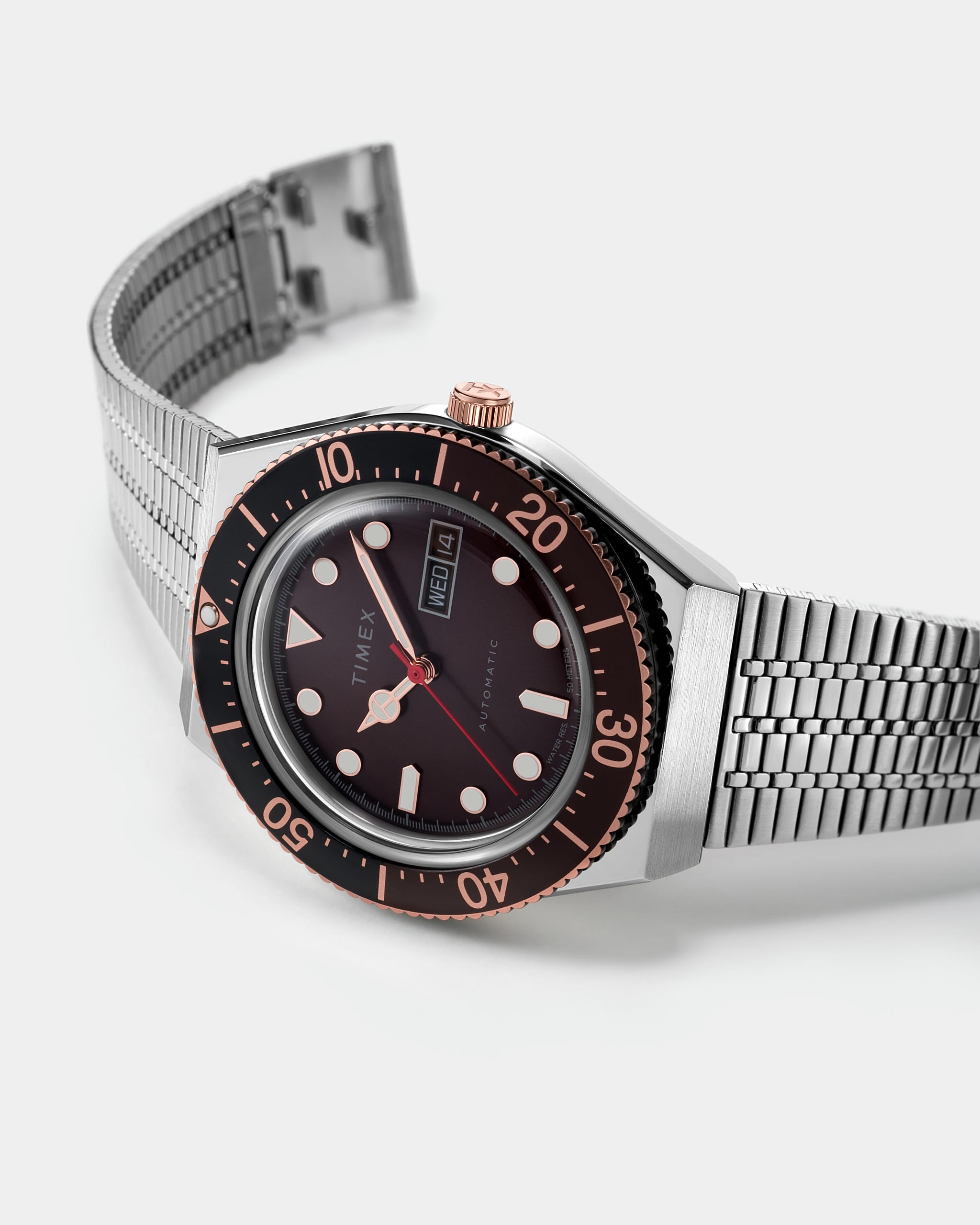 Montre M79&nbsp;Automatic 40&nbsp;mm Bracelet en acier inoxydable Acier inoxydable/Marron large