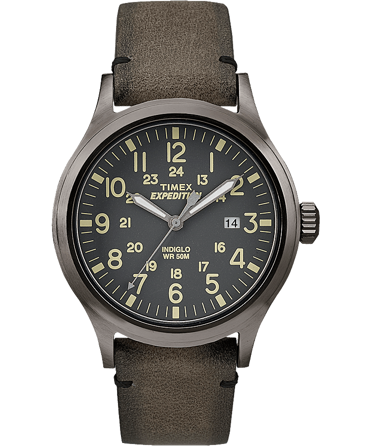 Expedition Scout 40mm Leather Watch  large