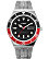 Acier inoxydable/Noir/Rouge