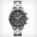 Timex Men's Chronograph silver-tone stainless steel bracelet black dial T2P041KW