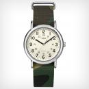 Timex Weekender™ Slip Thru brown green camo nylon strap T2P3659J